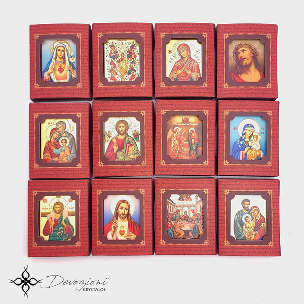 Magnetic Byzantine Wooden Mini-Icons - Choose your Devotion