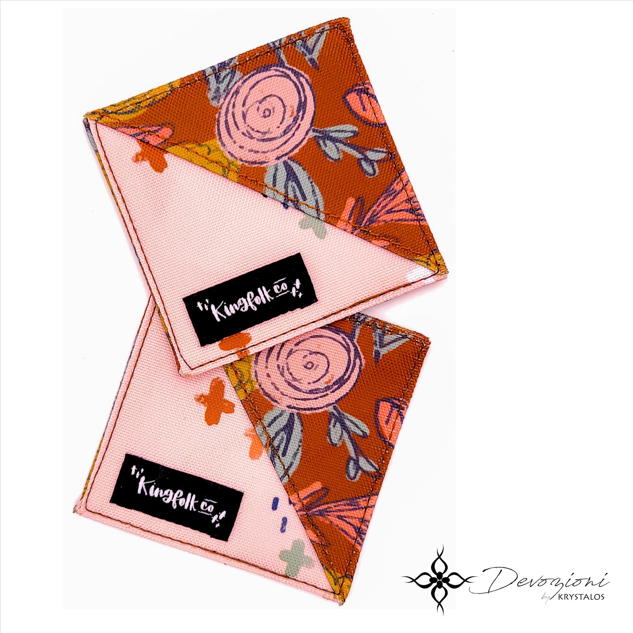 Corner Bookmark in Poly-Canvas for Bibles/Books/Notebooks - Fall Roses