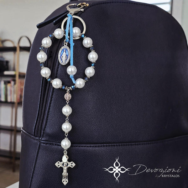 Blue Miraculous Medal - Decennary for Handbags, Purses and Keys