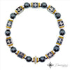 Dream of Saint Joseph Men's Bracelet in Black, Gold and Silver Hematites