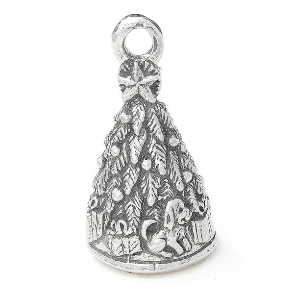 Christmas Tree - 100% Pewter Bell Keychain Made in USA