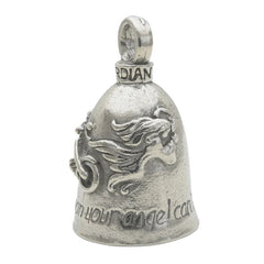 Never Ride faster than your Angel can Fly - 100% Pewter Bell Keychain Made in USA