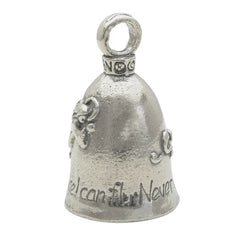 Never Ride faster than your Angel can Fly - 100% Pewter Bell Keychain Made in USA