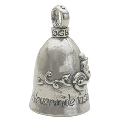 Never Ride faster than your Angel can Fly - 100% Pewter Bell Keychain Made in USA