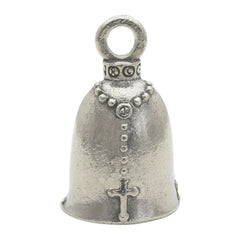 Manos Rezando con Rosario - Llavero con Campana 100% Pewter Hecha en Estados Unidos