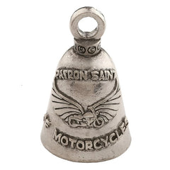 San Columbano (Patrono de los Motociclistas) - Llavero con Campana 100% Pewter Hecha en Estados Unidos