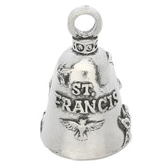 San Francisco de Asís - Llavero con Campana 100% Pewter Hecha en Estados Unidos