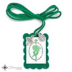 Immaculate Heart of Mary Scapular (Green Scapular) with Medals