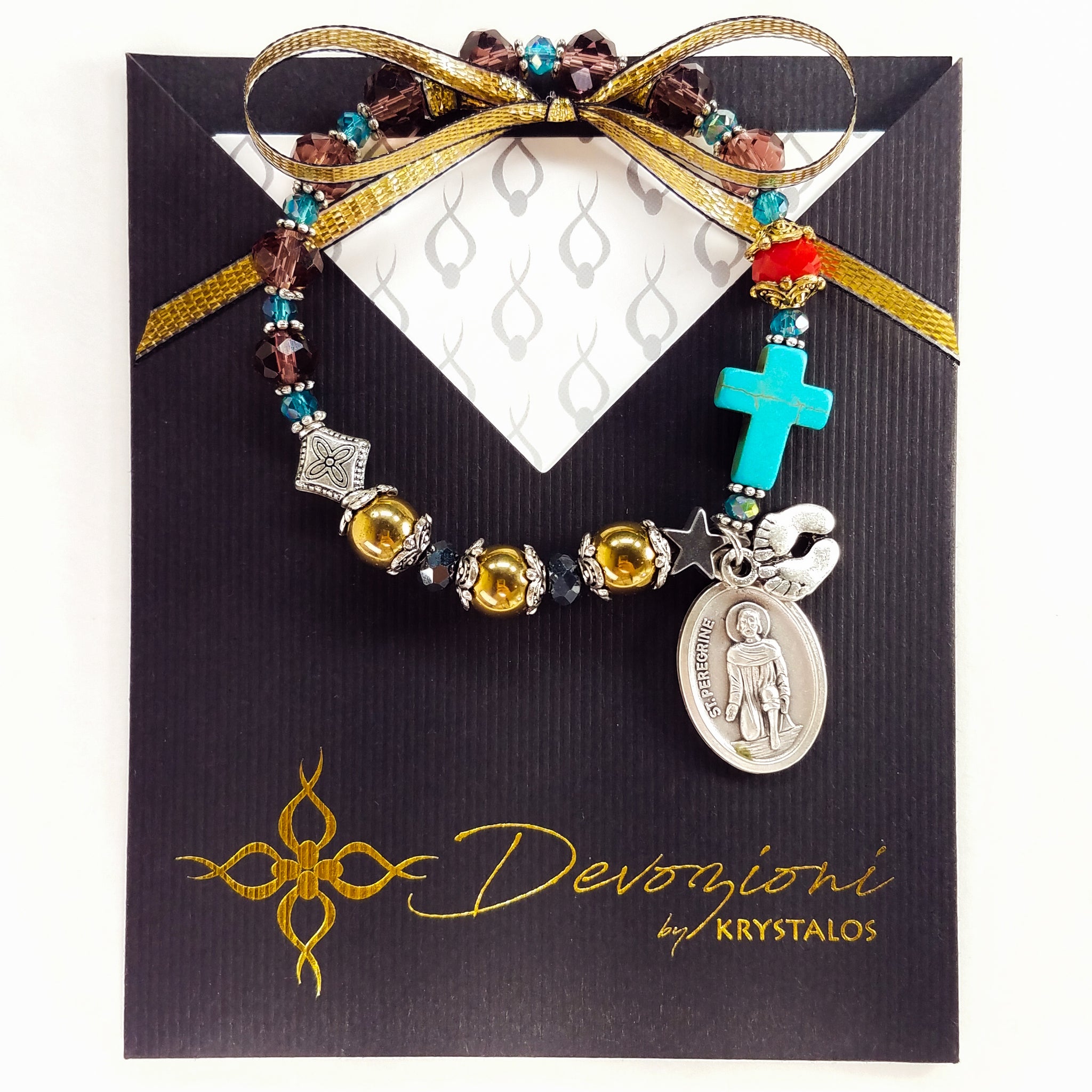 Saint Peregrine - DEVOZIONI Rosary Bracelet