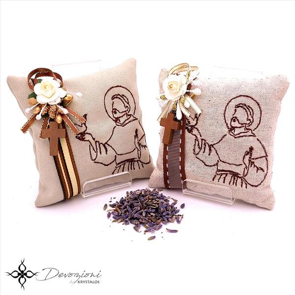 Saint Francis of Assisi Therapeutic Lavender Mini-Pillow