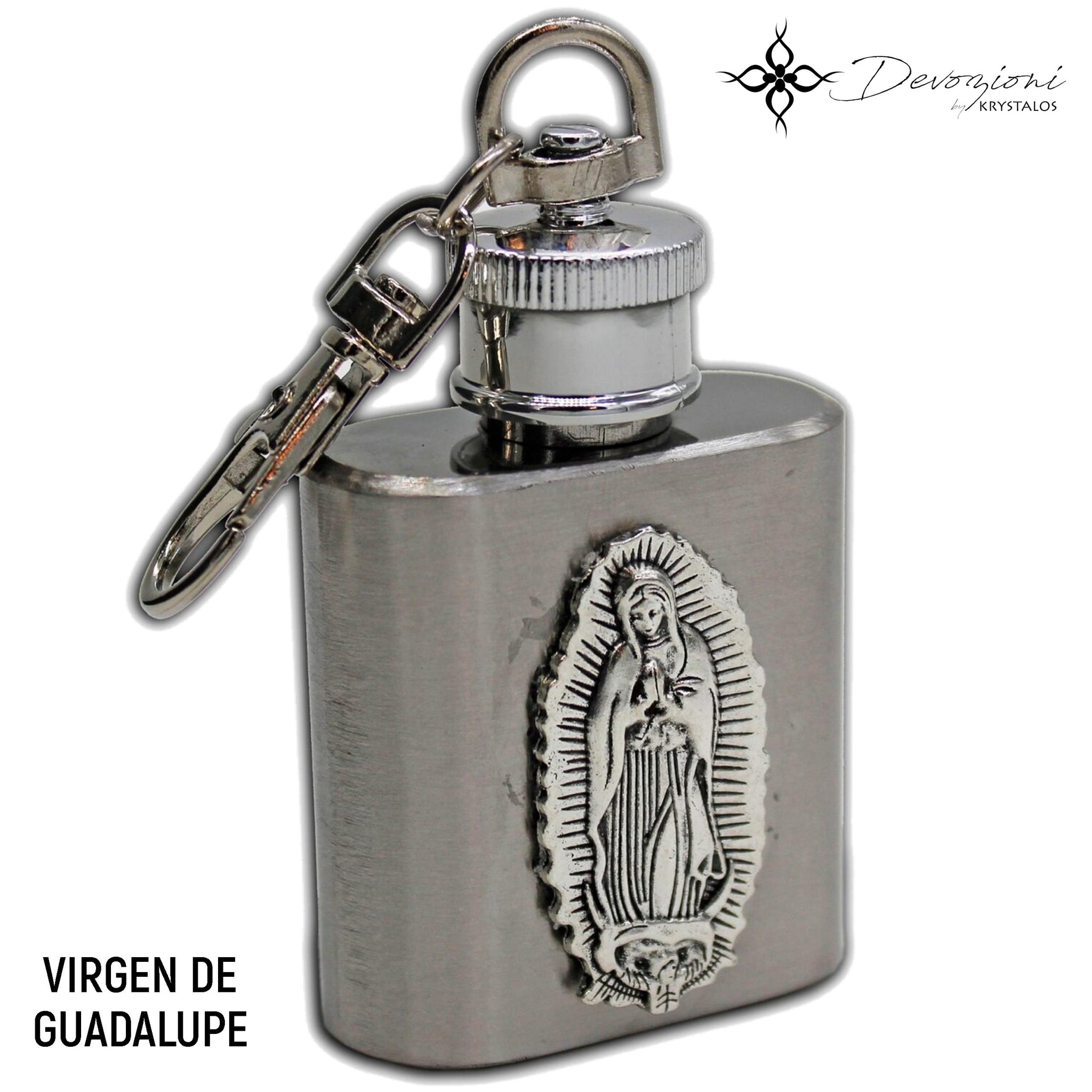 1 OZ Stainless Steel Bottle for Sacramentals (Holy Water, Holy Oils, etc.) - Choose your Devotion